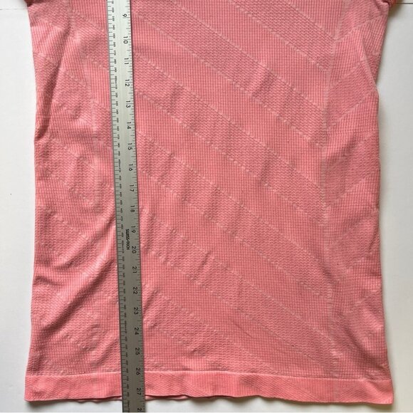 Lululemon Swiftly Tech Long Sleeve Crew Heathered Grapefruit Diagonal Stripe 10 - Picture 6 of 16